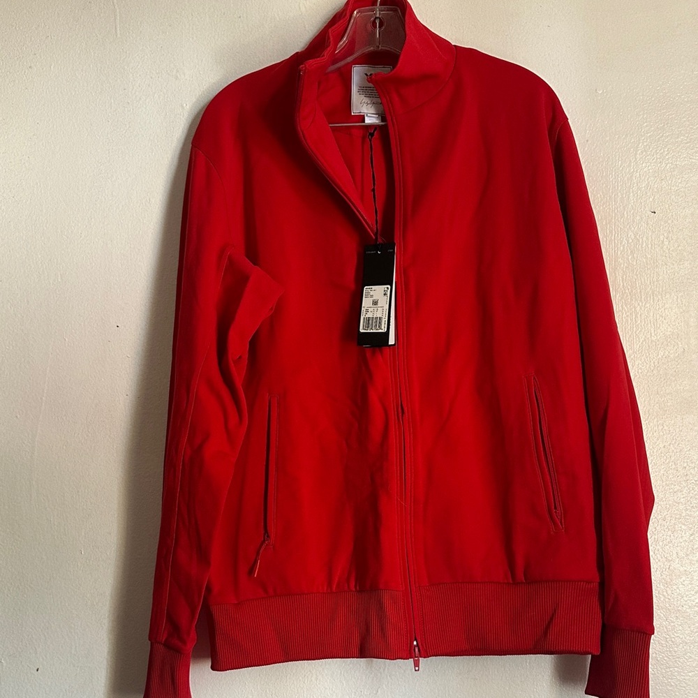 Y-3 Red Zip-Up Men's Sweater Jacket